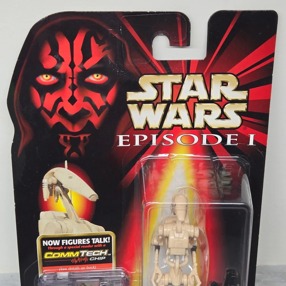 1998 Star Wars Episode I Battle Droid Action Figure CommTech Chip, Hasbro, 84092